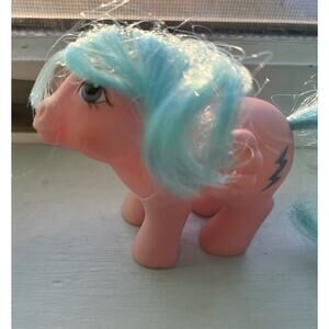 Vintage My Little Pony G1 1983 Pink MLP Pegasus Baby Firefly w/ Lightning
